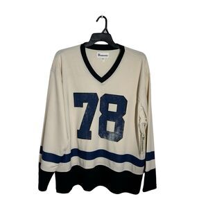 No Boundaries Men's Long Sleeve Oversized Hockey Jersey Shirt XL Sporty Casual